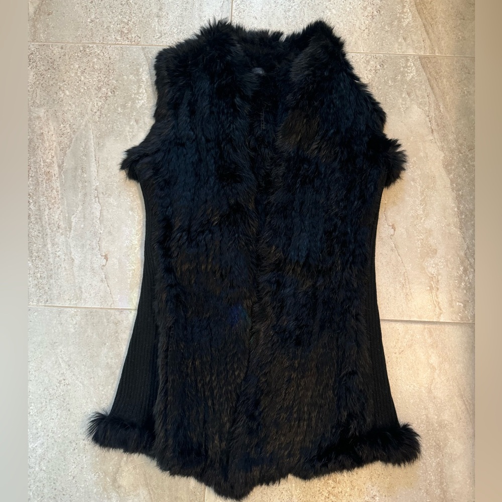 Fur Vest (real fur) from Nordstrom black